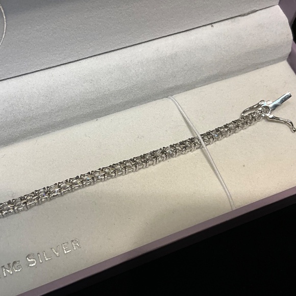 Lulea Sterling Silver and CZ Tennis Bracelet - Picture 9 of 9